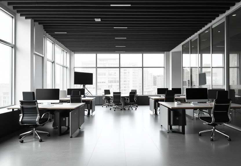 Kantoorruimte Zuidas – Productieve werkplek met inspirerende grafische lijnen en slimme ruimteverdeling